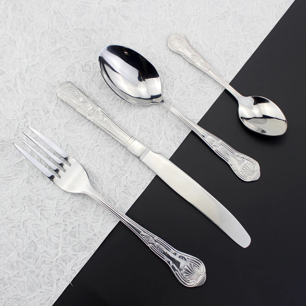 Elegant Stainless Steel Dinnerware Set