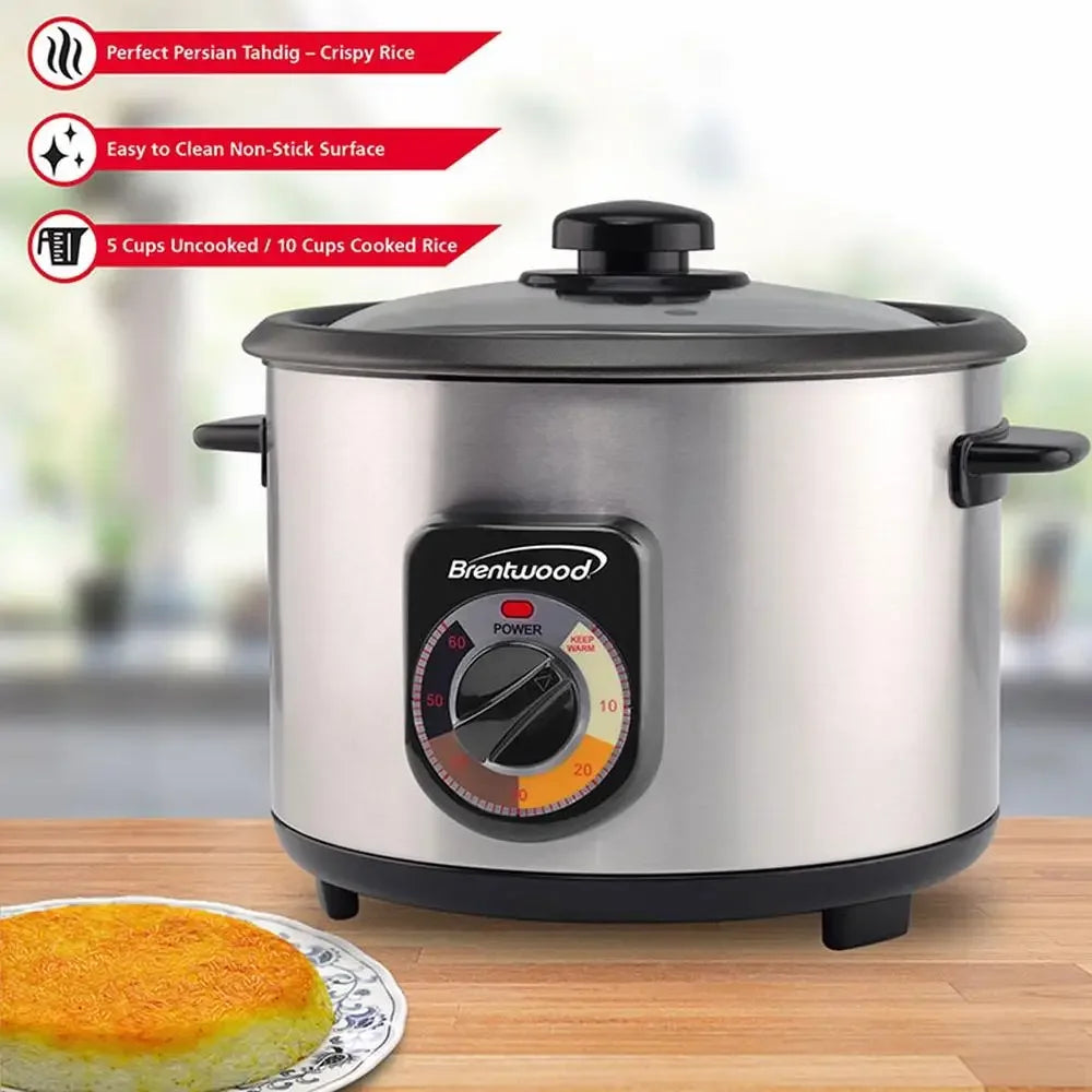 10-Cup Stainless Steel Rice Cooker