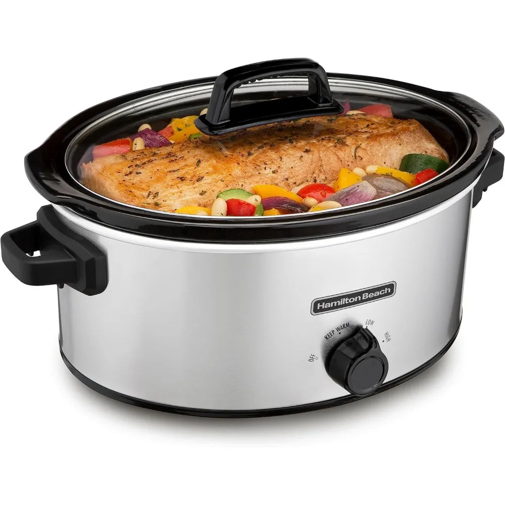 6-Quart Slow Cooker with 3 Cooking Settings