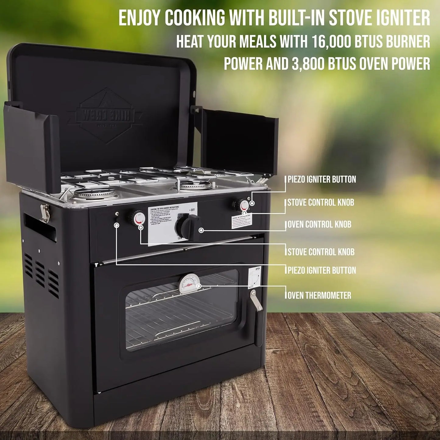 Hike Crew Outdoor Gas Camping Oven w/Carry Bag