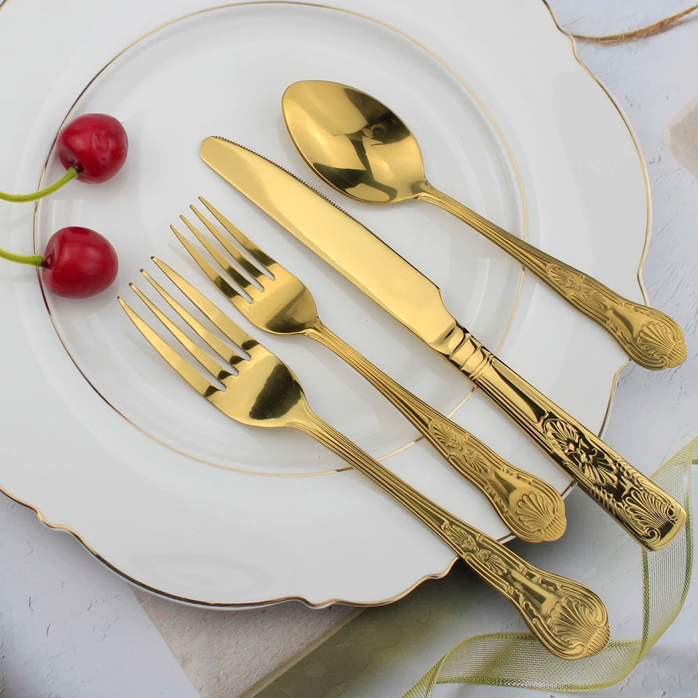 Elegant Stainless Steel Dinnerware Set