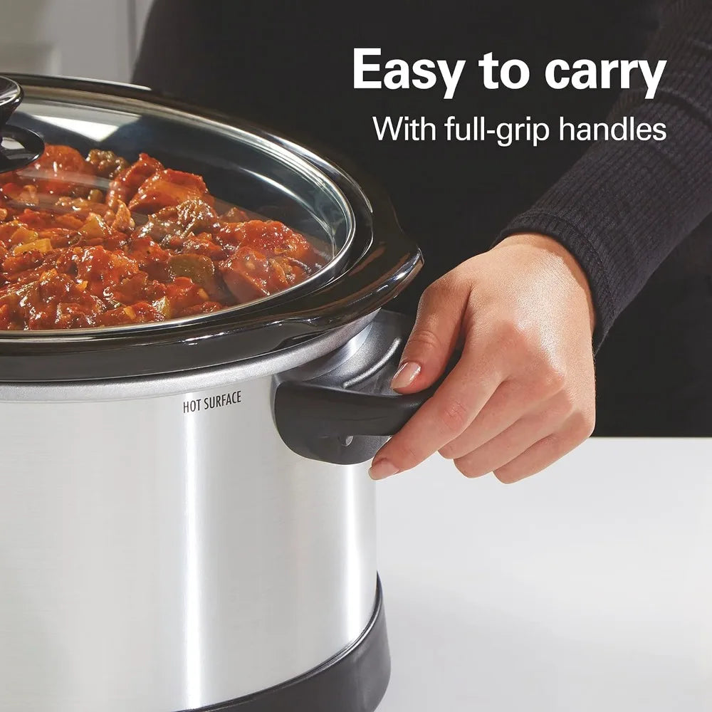 8 Quart Programmable Slow Cooker with3 Temperature Settings