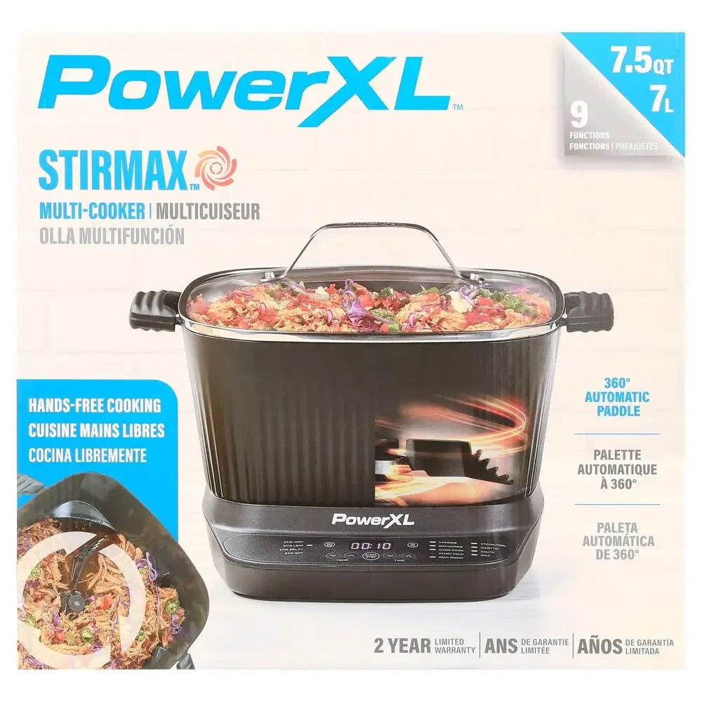 7.5Qt Multi-Cooker w/Auto Stir Paddle & 9 Presets