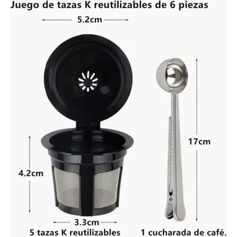 5 reusable Kuerig®️ style coffee k cups