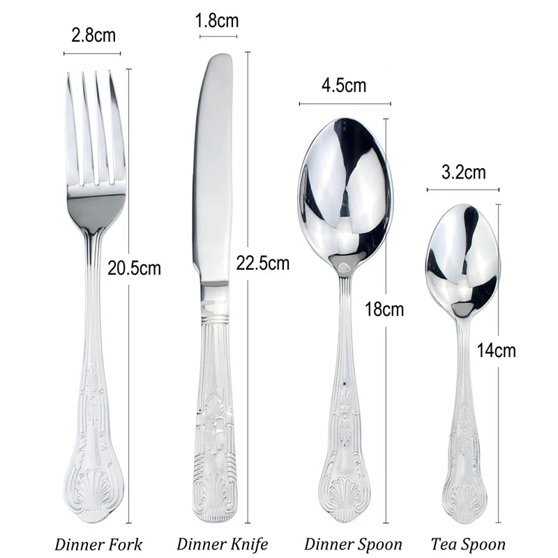 Elegant Stainless Steel Dinnerware Set