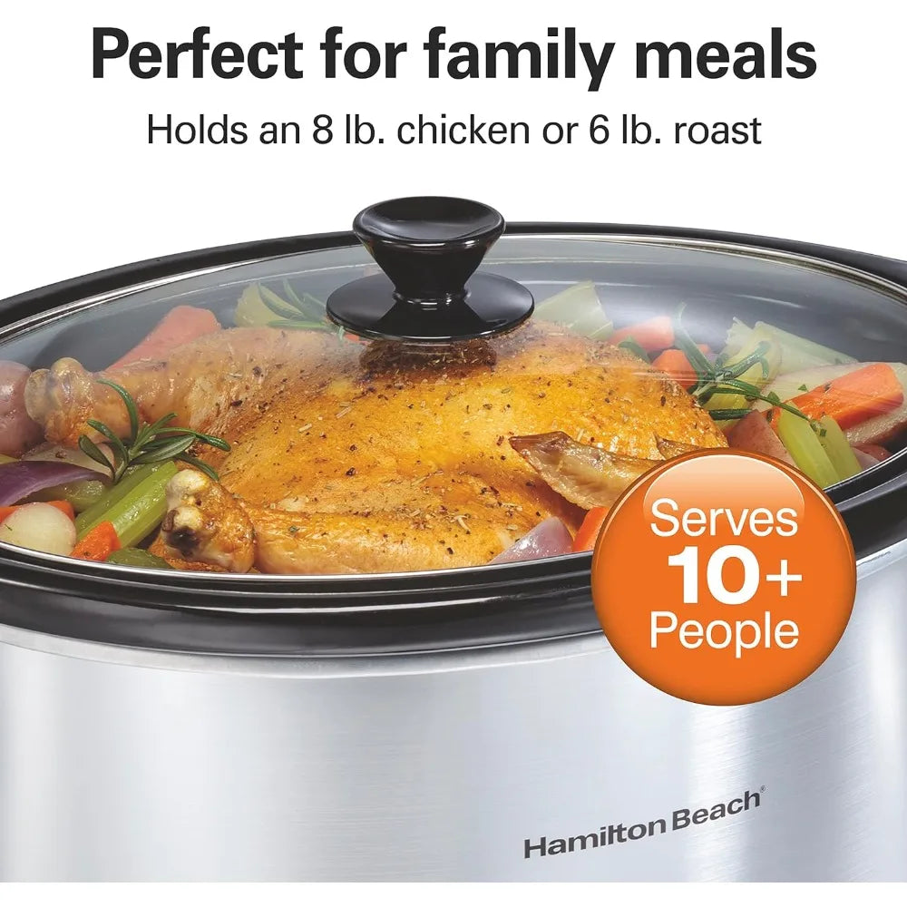 8 Quart Programmable Slow Cooker with3 Temperature Settings