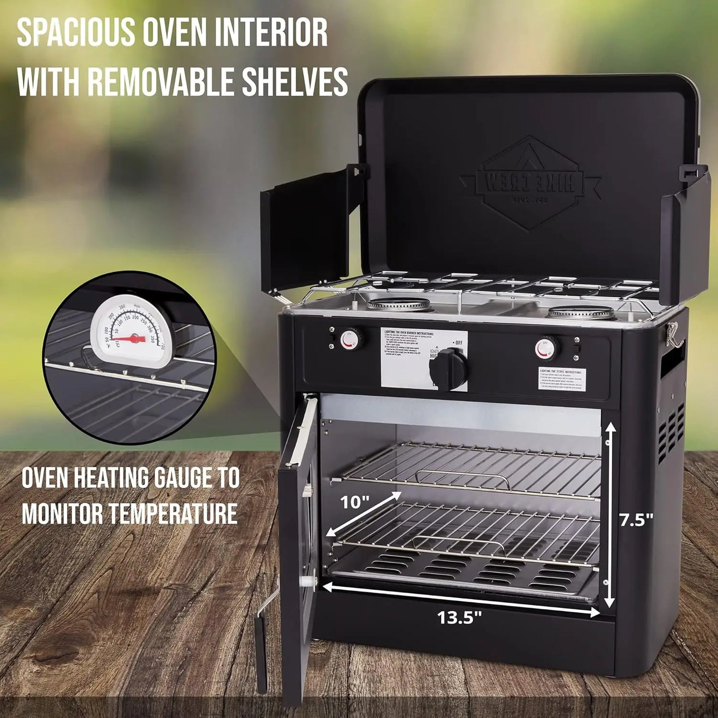 Hike Crew Outdoor Gas Camping Oven w/Carry Bag