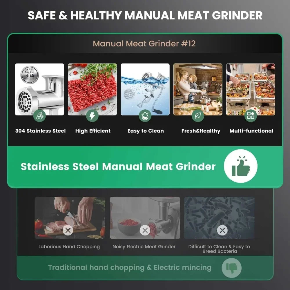 Manual Meat Grinder & Food Processor