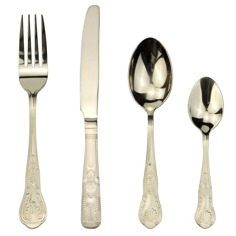 Elegant Stainless Steel Dinnerware Set
