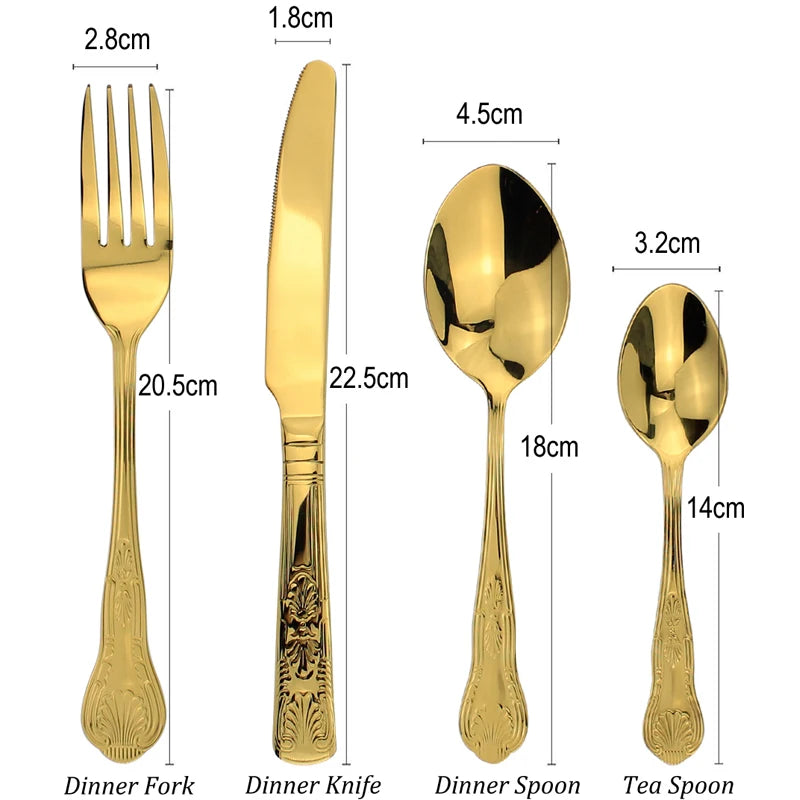 Elegant Stainless Steel Dinnerware Set