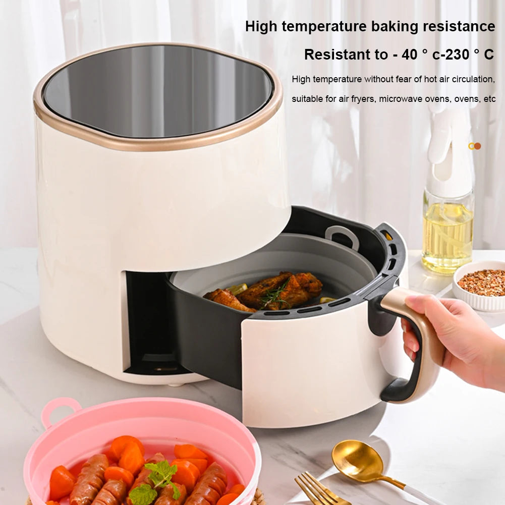 1 Set Air Fryer Silicone Reusable Baskets