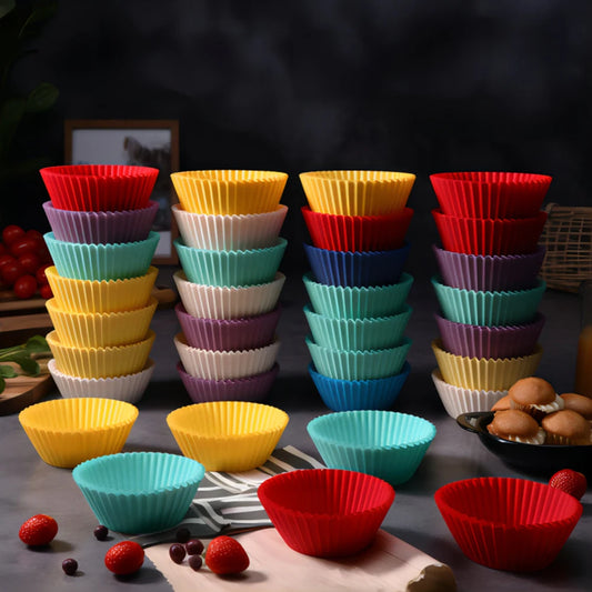 12 Pcs Silicone Baking Cup Mold