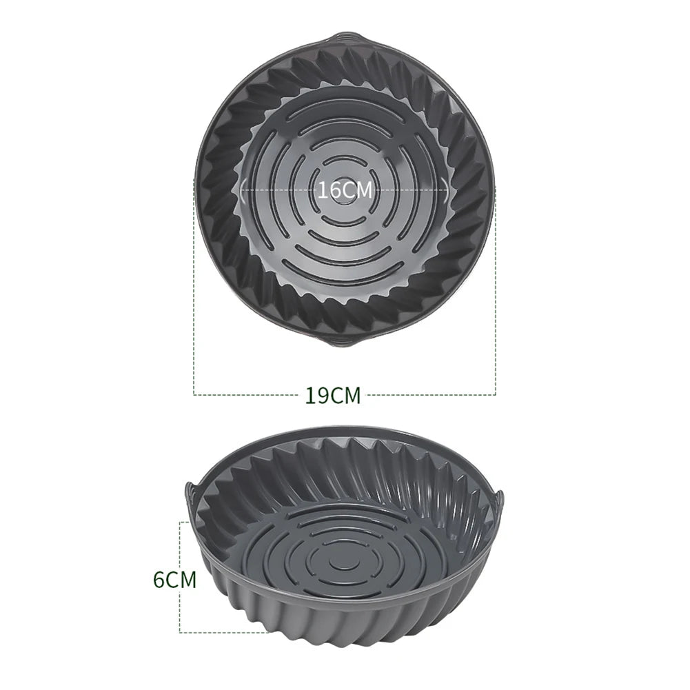 1 Set Air Fryer Silicone Reusable Baskets