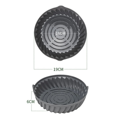 1 Set Air Fryer Silicone Reusable Baskets