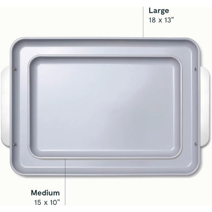 2 Ceramic Baking Sheets