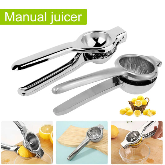 1/2Pcs Manual Lemon Squeezer Juicer Stainless Steel   Portable Lemon Clip Fruit Citrus Pressing Tools for Kitchen Accessories