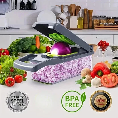 14 or 16 in 1 Multifunctional Manual Food Chopper