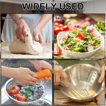 5Pcs Multipurpose Nesting Stainless Steel Bowl Set