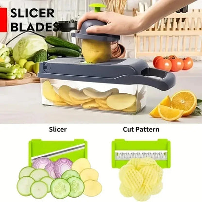 14 or 16 in 1 Multifunctional Manual Food Chopper
