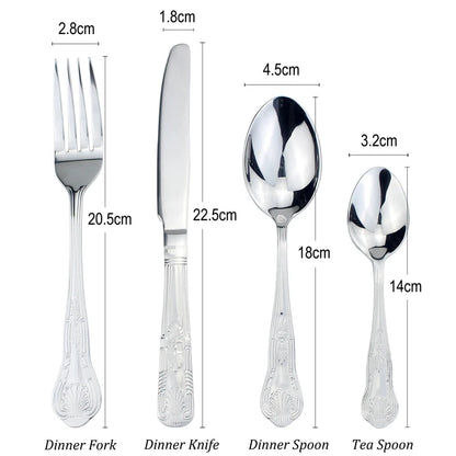 Elegant Stainless Steel Dinnerware Set