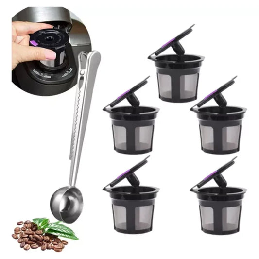 5 reusable Kuerig®️ style coffee k cups