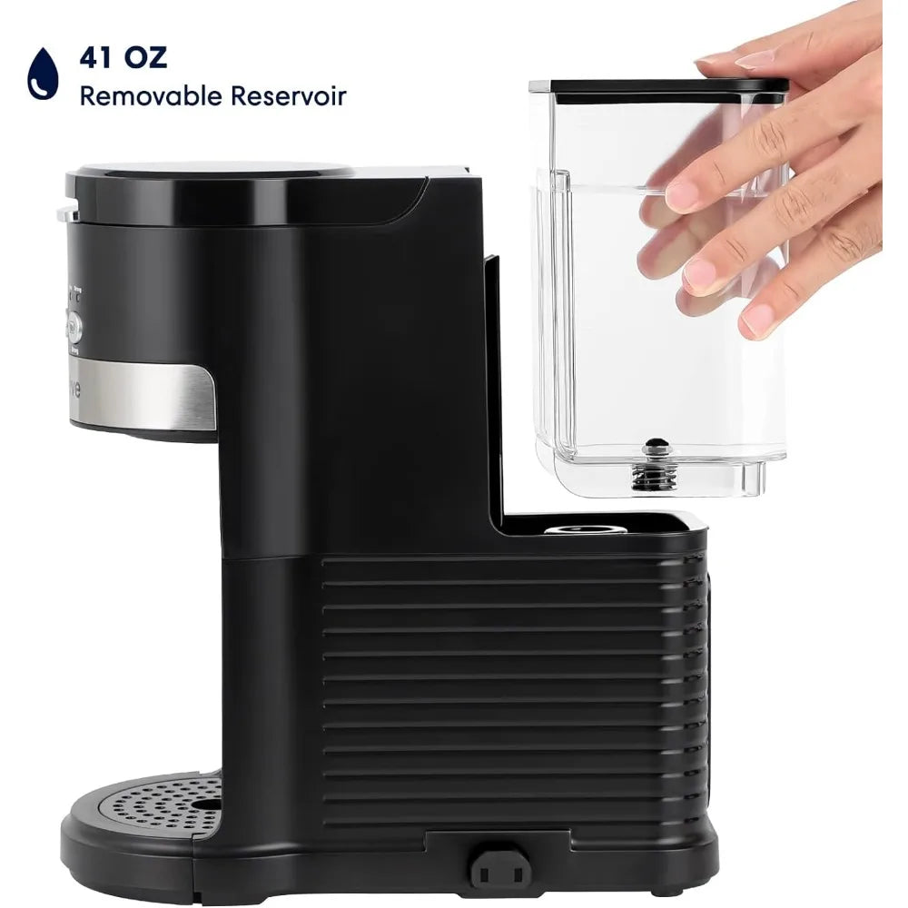 Coffee Maker with Milk Frother, K Cup Pod or Ground Coffee