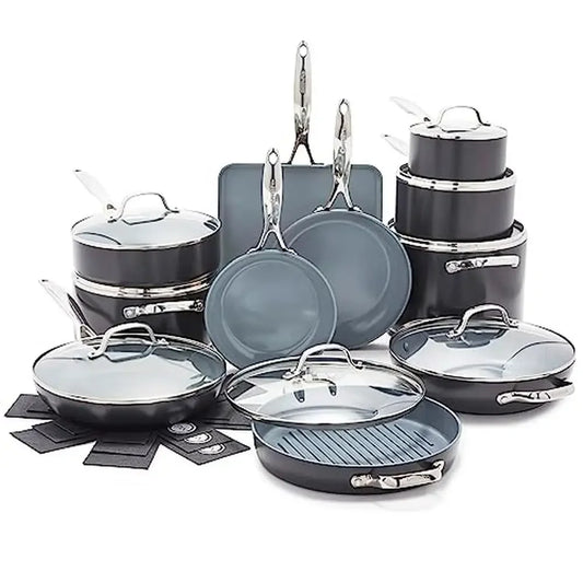22 Piece Ceramic Nonstick Cookware Set