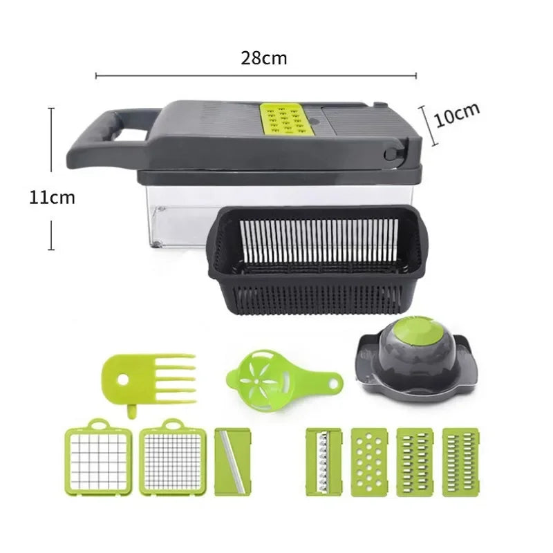 14 or 16 in 1 Multifunctional Manual Food Chopper
