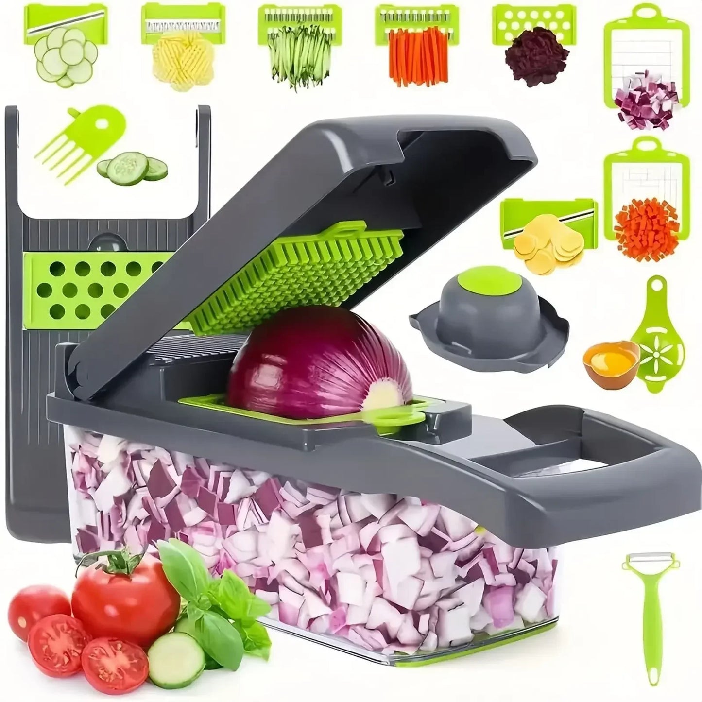 14 or 16 in 1 Multifunctional Manual Food Chopper