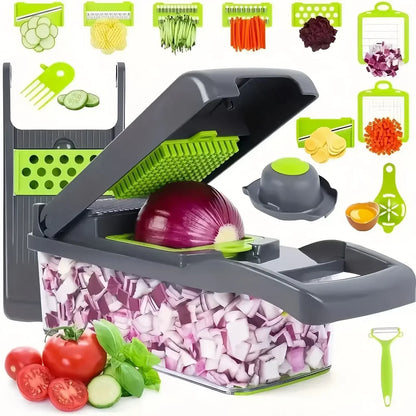 14 or 16 in 1 Multifunctional Manual Food Chopper
