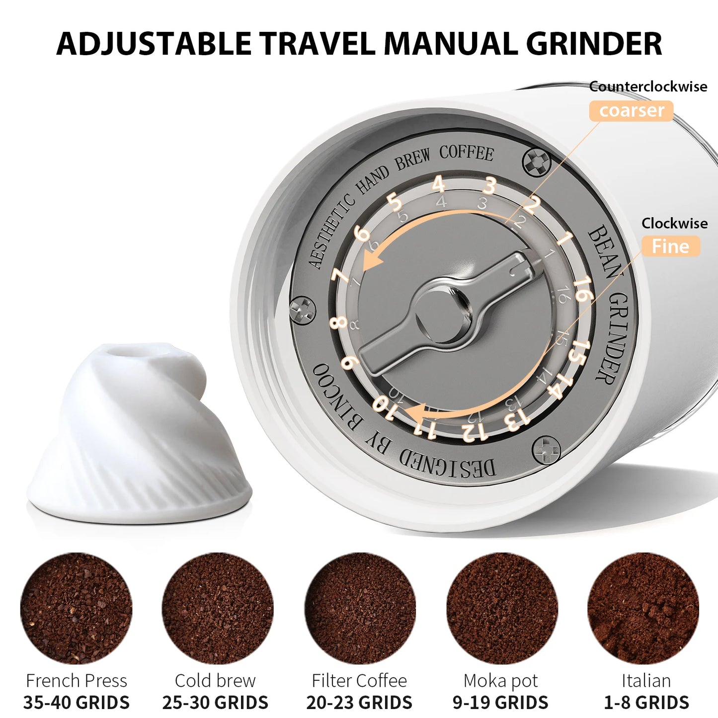 Portable Travel Size Manual Coffee Bean Grinder