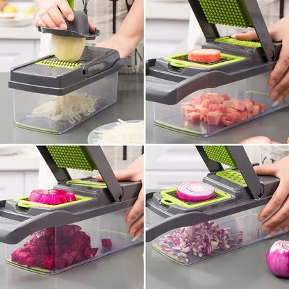 14 or 16 in 1 Multifunctional Manual Food Chopper