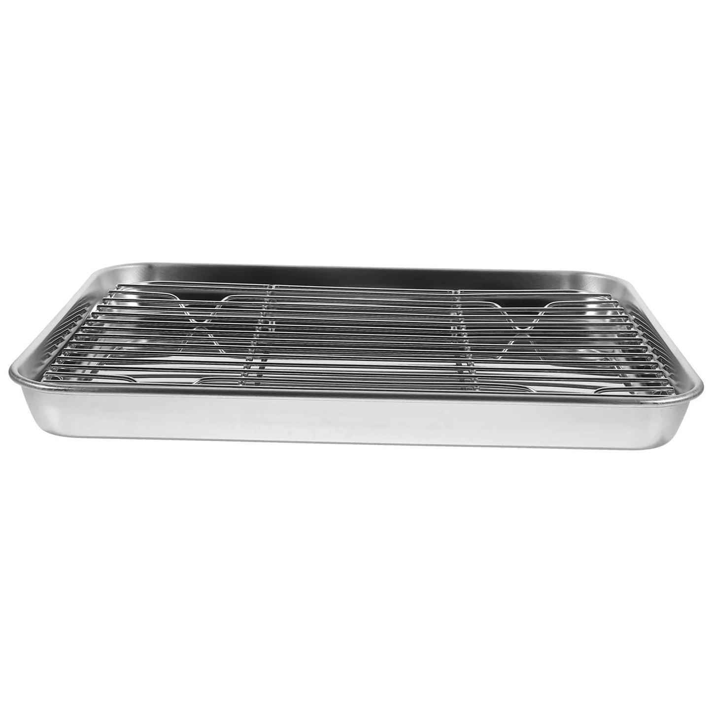 2 Piece Baking Tray with Mesh Screen Rack