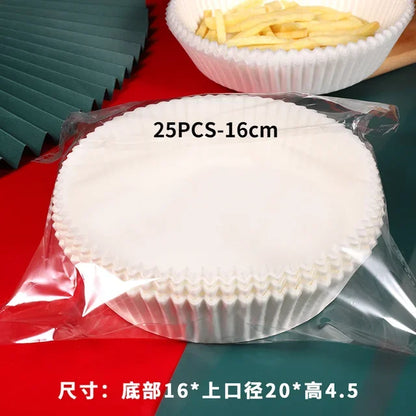 25 or 50pcs Air Fryer Disposable Round Paper Liner