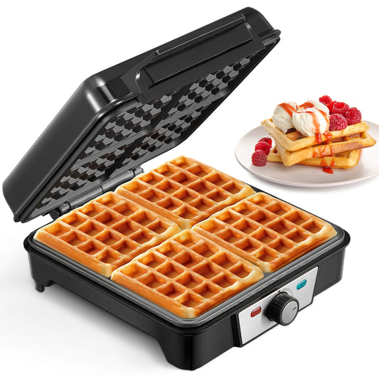 4-Section Belgian Waffle Maker